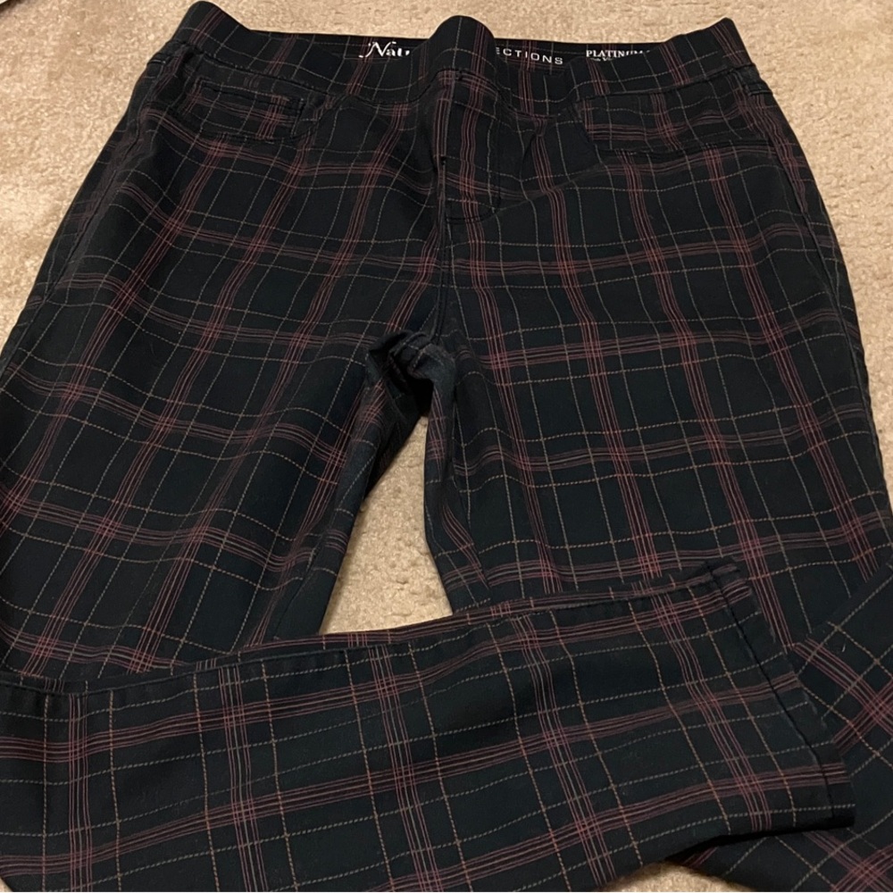 Natural Reflections  Black and Red Plaid Pants